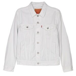 Men’s Levi’s White Denim Trucker Jacket 723340177 Small